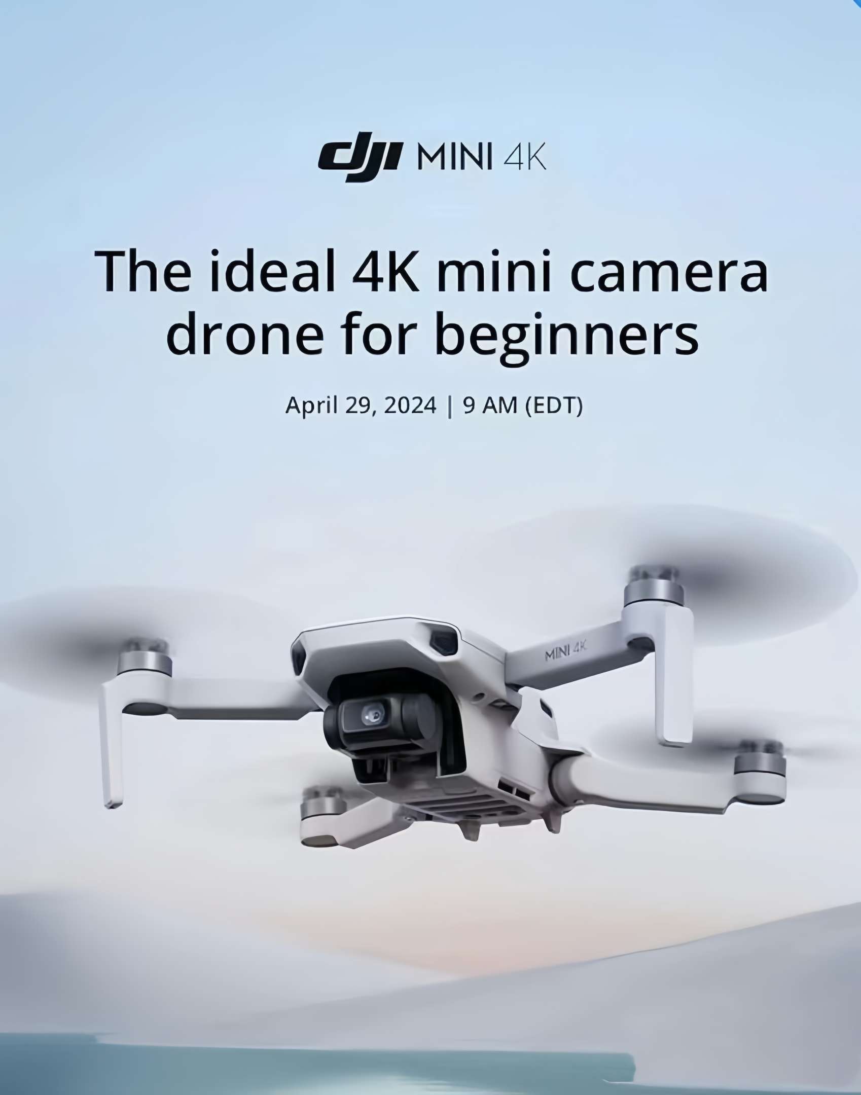 大疆 Mini 4K 无人机 4 月 29 日发布，有望接任 Mini 2 SE 机型