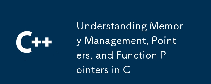 Understanding Memory Management, Pointers, and Function Pointers in C