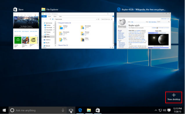 Verwenden Sie die Tastenkombination in Windows 10