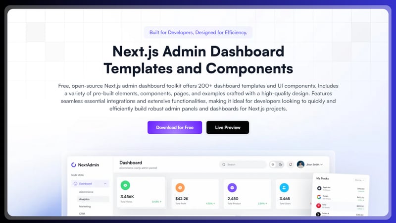 NextAdmin: A Complete Next.js Admin Dashboard Toolkit