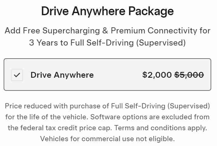 Tesla offers free Supercharging in new Drive Anywhere bundle to spearhead FSD adoption