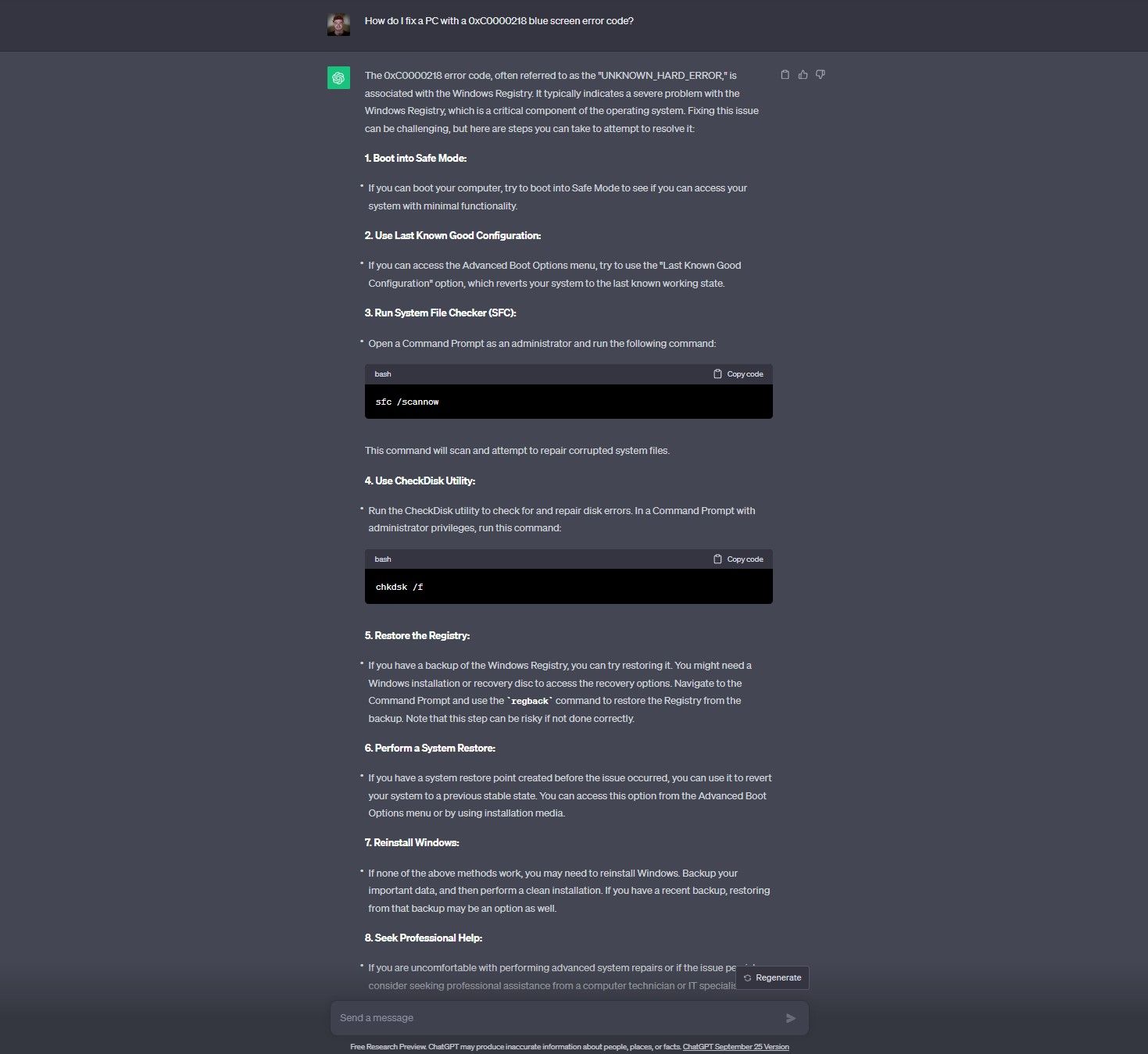 How to Troubleshoot Your Broken PC With ChatGPT