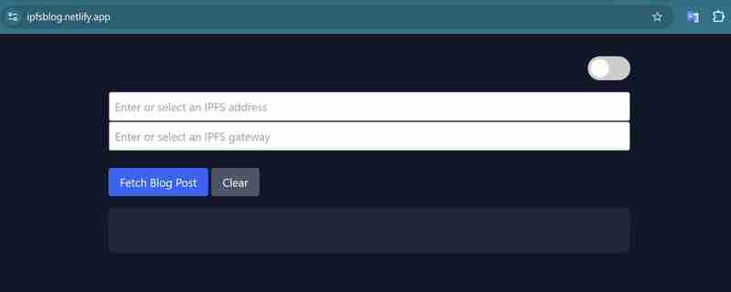 Ditch the Server, Own Your Words: Building a Decentralized Blog with IPFS