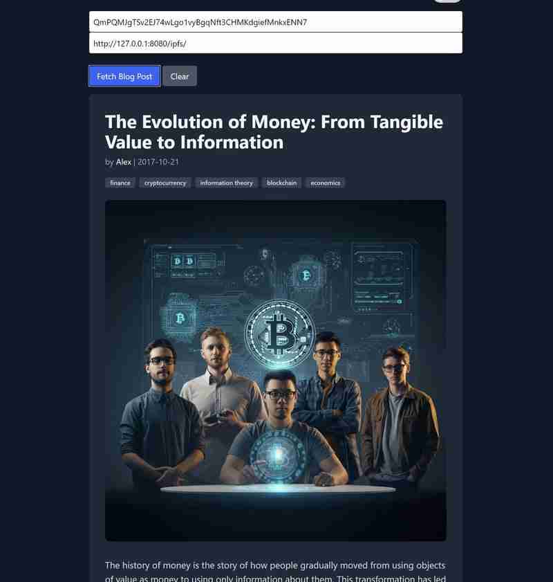 Ditch the Server, Own Your Words: Building a Decentralized Blog with IPFS