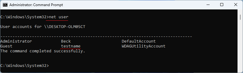 Use CMD to Create a New User with Administrator Privileges in Windows 11 Home