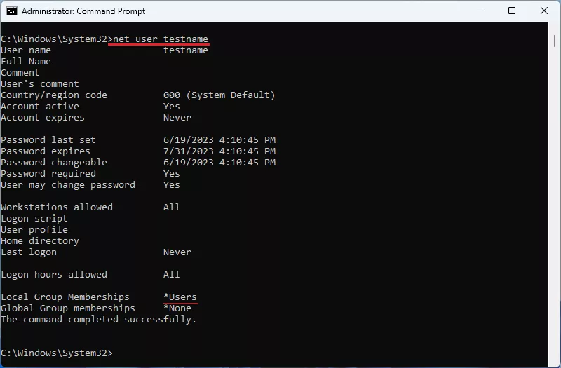 Use CMD to Create a New User with Administrator Privileges in Windows 11 Home