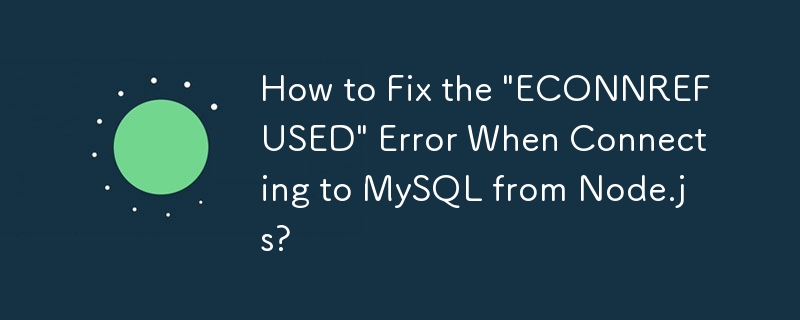 How to Fix the \
