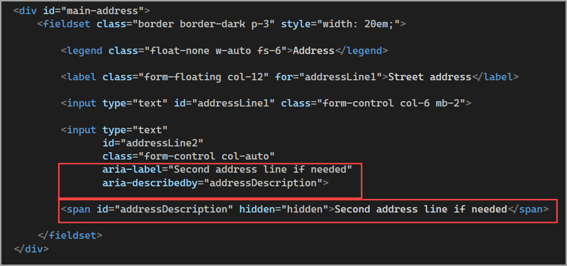 ASP.NET Core unassociated input fix