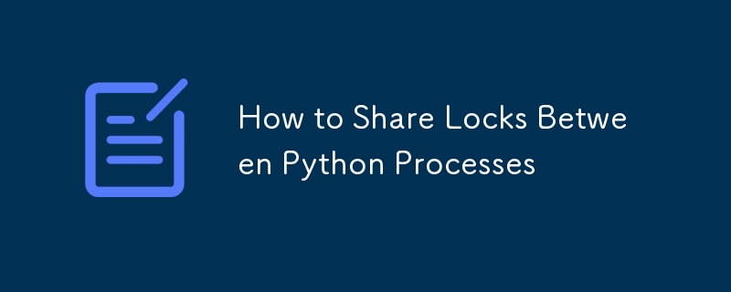 How to Share Locks Between Python Processes