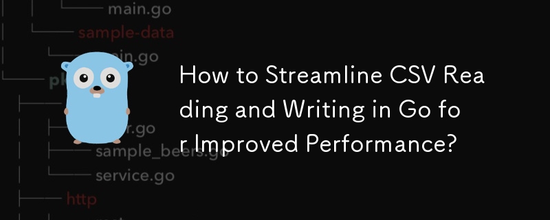 How to Streamline CSV Reading and Writing in Go for Improved Performance? 
