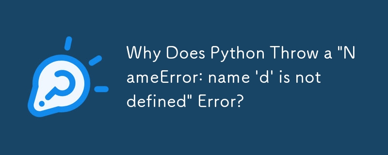 Why Does Python Throw a \
