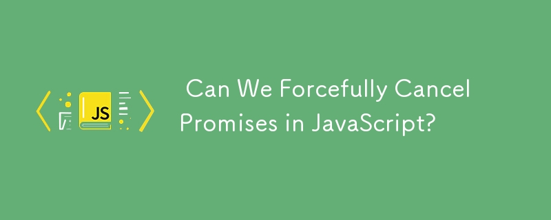  Can We Forcefully Cancel Promises in JavaScript? 
