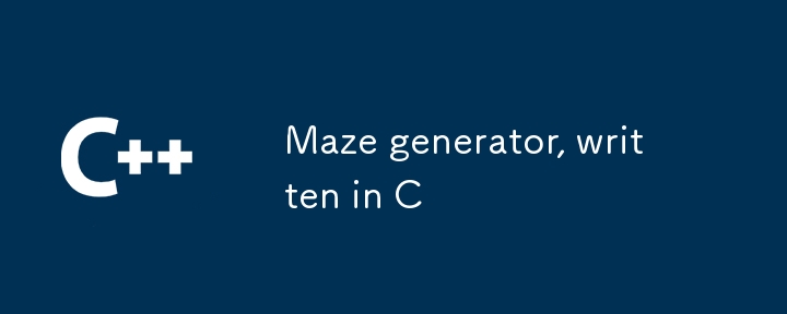 Maze generator, written in C