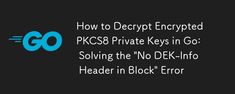 How to Decrypt Encrypted PKCS8 Private Keys in Go: Solving the \
