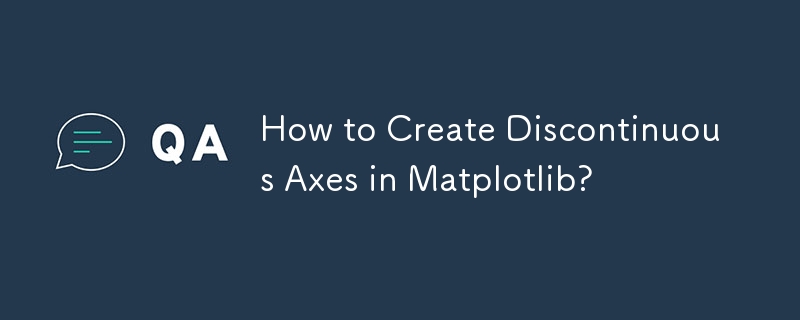 How to Create Discontinuous Axes in Matplotlib?
