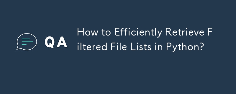 How to Efficiently Retrieve Filtered File Lists in Python? 
